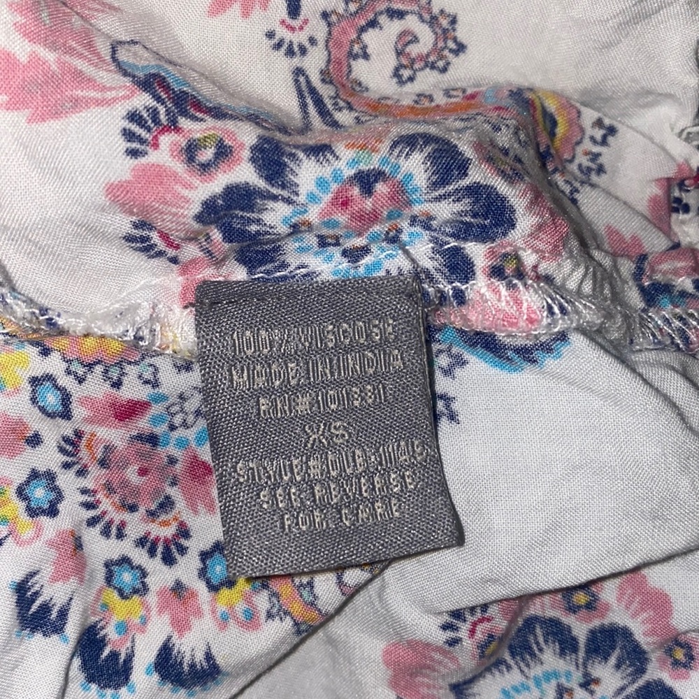 Charlotte Russe XS White Paisley Strap Tube Top - Picture 3 of 4